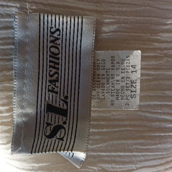 VINTAGE S. L. FASHIONS Lace Satin Boho Jacket, XL, 20" PTP, 30"L - Picture 7 of 8